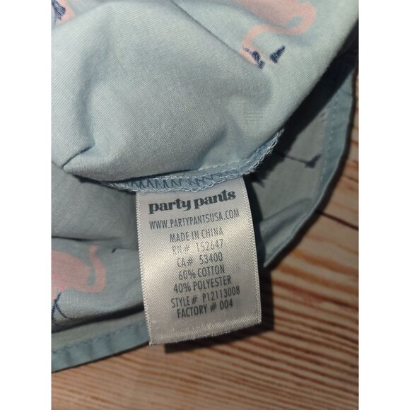 Party Pants Mens Flamingo Print Cabana Shirt Medium - Picture 6 of 8